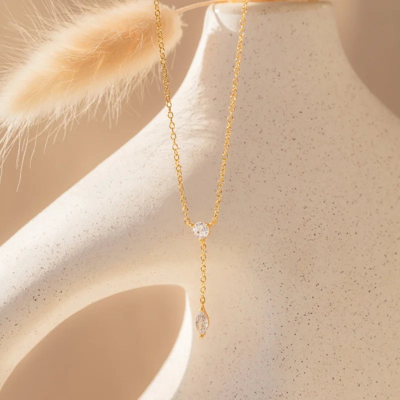 Leena Diamond Lariat Necklace