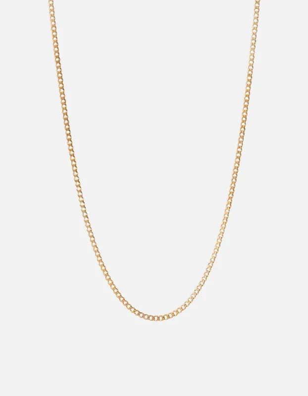 Mini 3mm Chain Necklace, 14k Gold