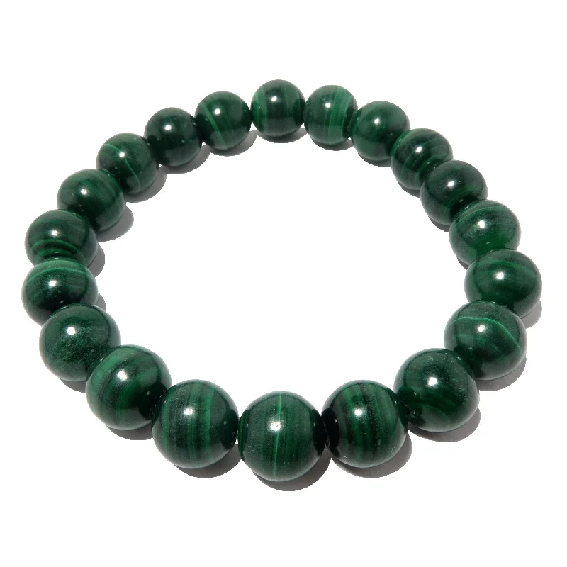 Malachite Bracelet Deep Green Intensity Stone