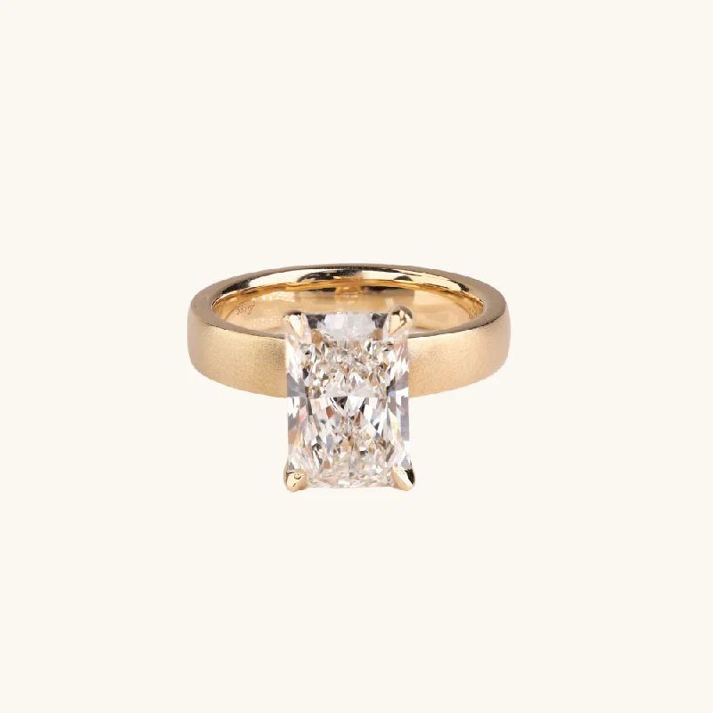 2.75 Radiant Lab Diamond Engagement Ring