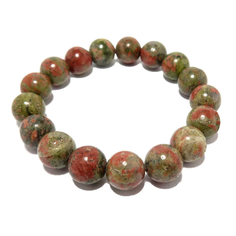 Unakite Bracelet Pink Green Creative Artist Crystal