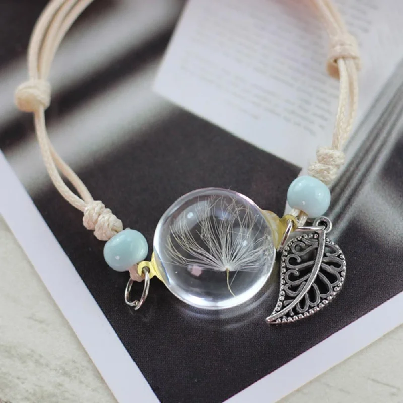 Dandelion Seed Wishing Friendship Bracelet