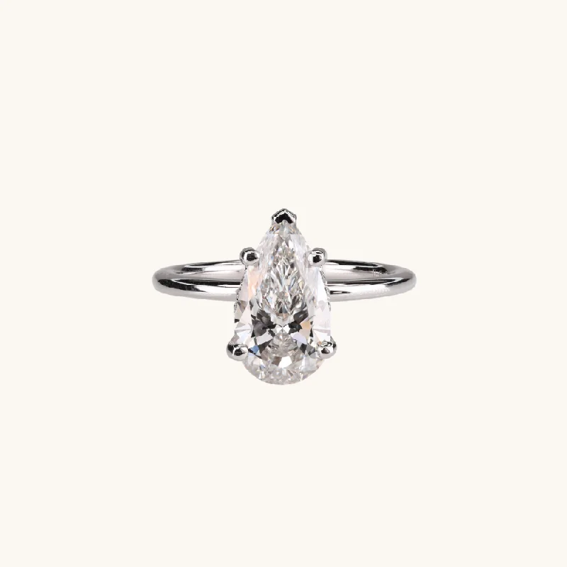 2.33 Pear Lab Diamond Engagement Ring