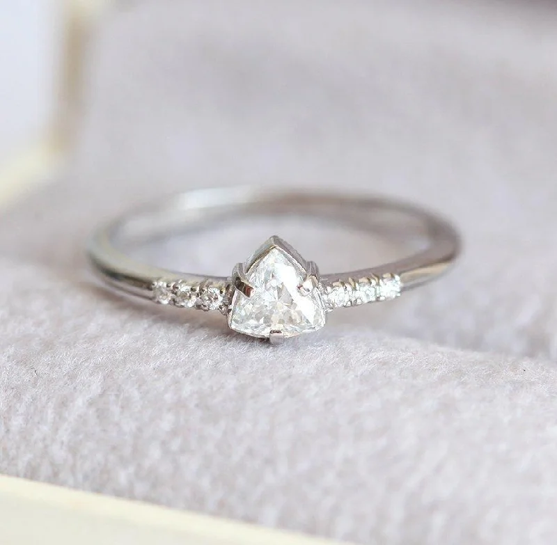 Trillion Diamond Ring, Solitaire Engagement Ring