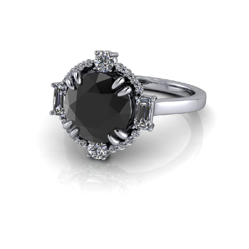 Victoria No. 3 Black Diamond Engagement Ring