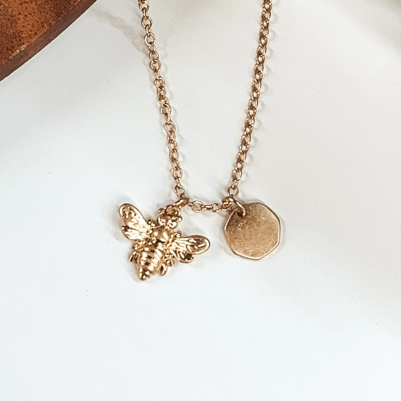 The Bee's Knees Necklace in Gold