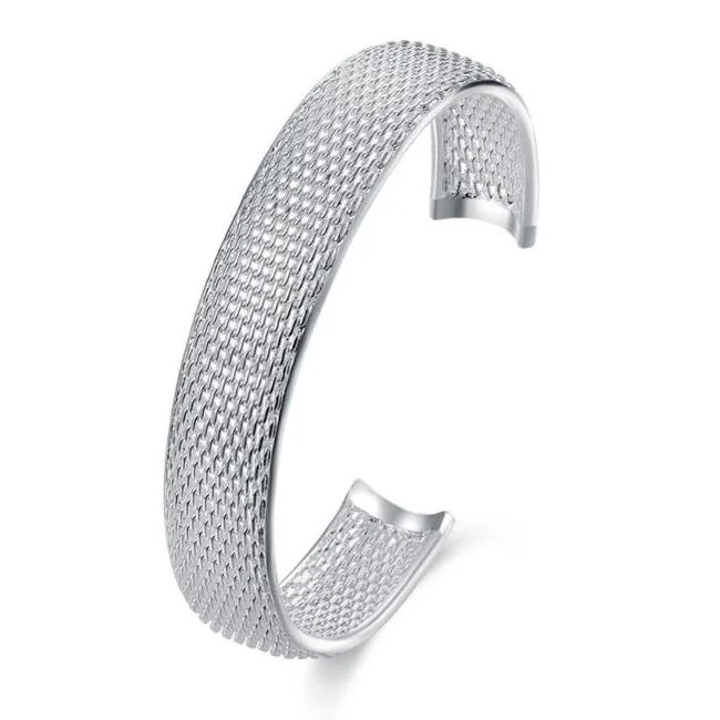 Silky Chains Silver Bangle Bracelet for Woman