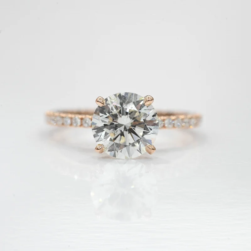 2.11 Round Natural Diamond Engagement Ring