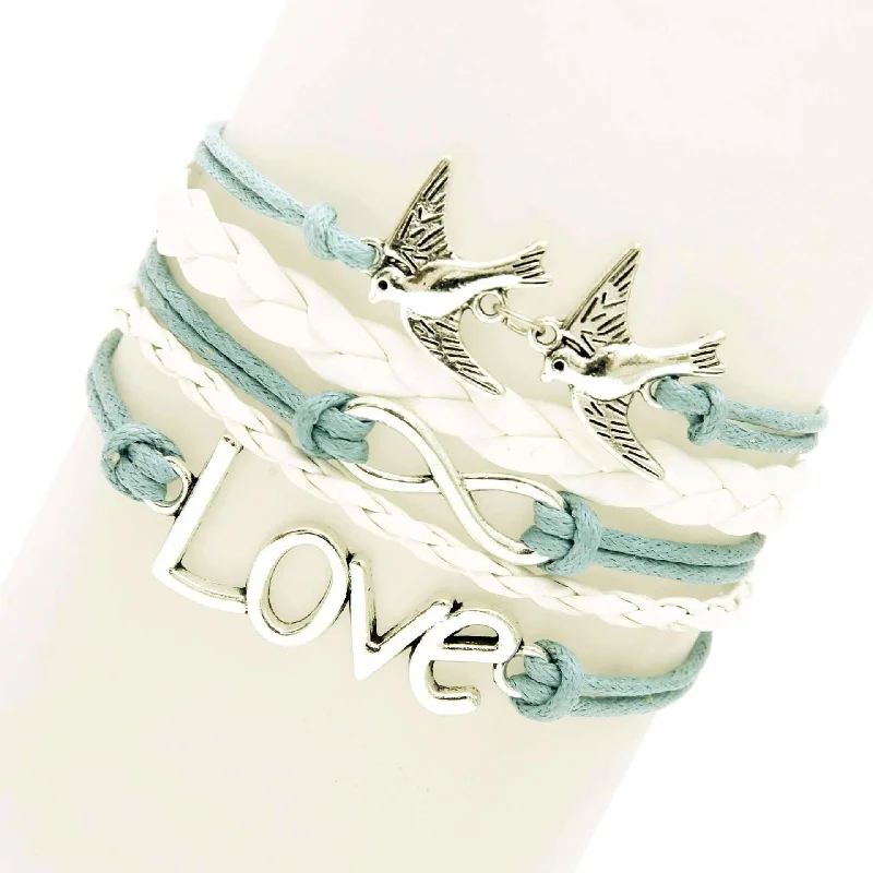 Wings of Love Handmade Leather Friendship Bracelet