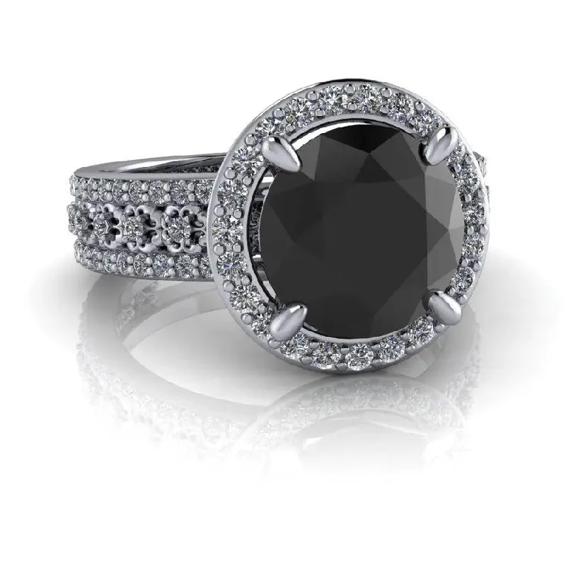 Black Diamond Ring, Diamond Engagement Ring 3.00 CTW