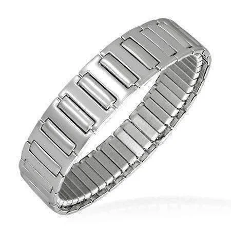 I Link Stainless Steel Stretch Bracelet