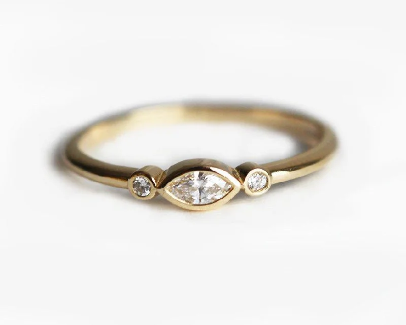 Diamond Engagement Ring, White Diamond Engagement Ring