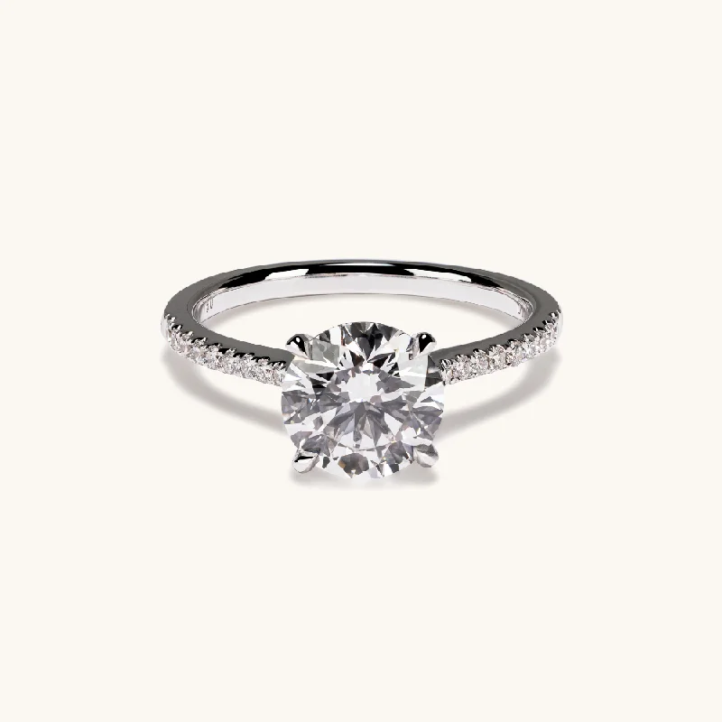 1.71 Round Lab Diamond Engagement Ring