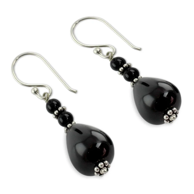 Sterling Silver Orissa Odyssey Onyx Earrings