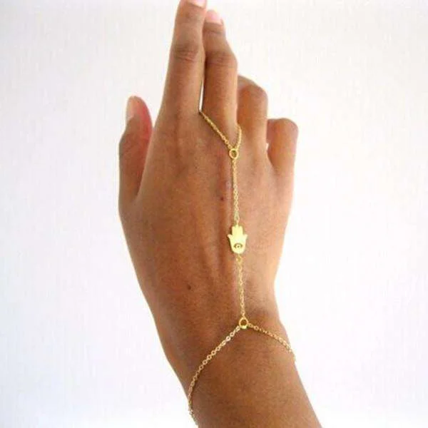 Delicate Hand of Fatima Hamsa Body Jewelry Bracelet