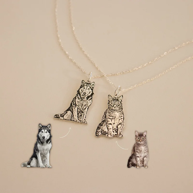 Custom Pet Portrait Necklace