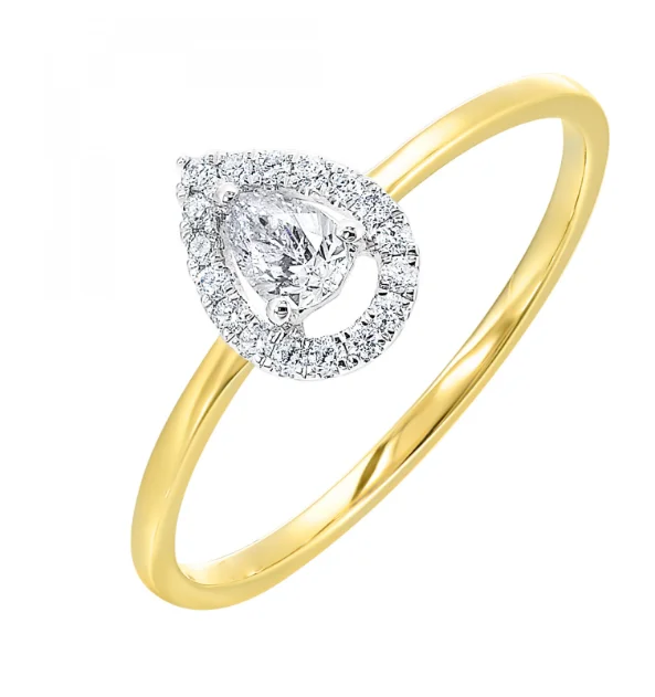 14K Yellow & White Gold 0.25cttw I1 H-I Diamond Engagement Ring