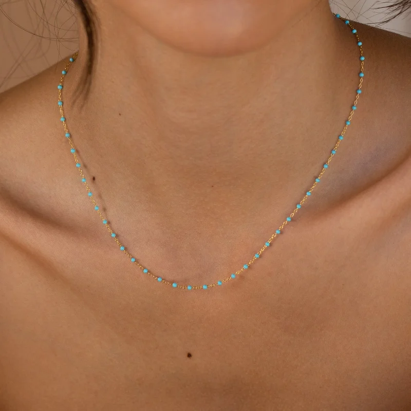 Turquoise Station Necklace