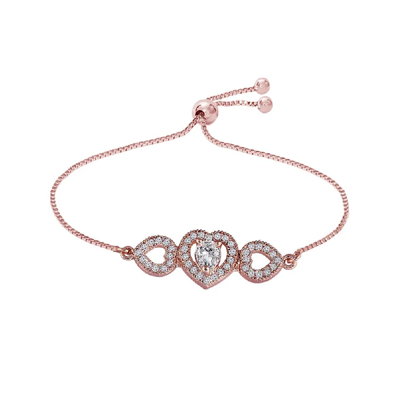 Etnico Rhodium-Plated Pull Chain Bracelet (Women) - ADB164RG