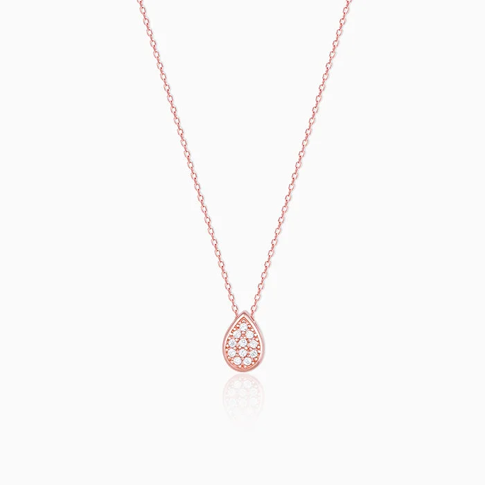 Rose Gold Studded Swayer Necklace