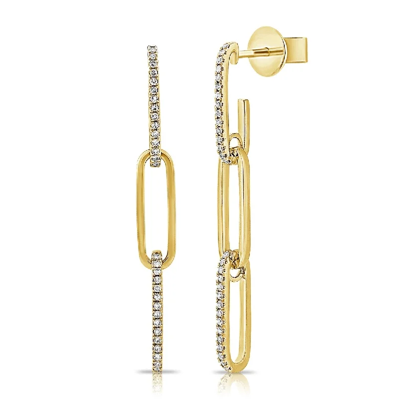 Joelle Diamond Link Earrings 14K Gold