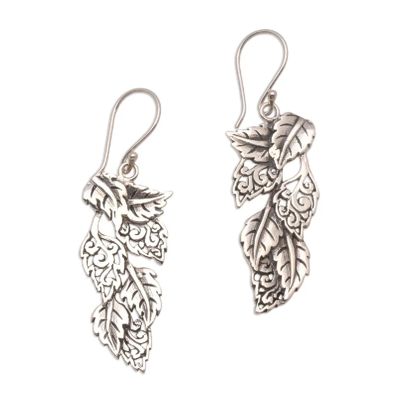 NOVICA Fantastic Forest, Sterling silver dangle earrings - 2*0.6