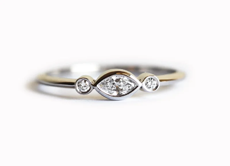 Diamond Engagement Ring, White Diamond Engagement Ring