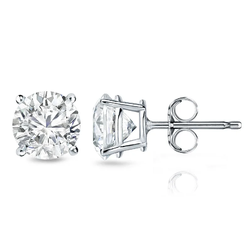 Auriya 18k Gold 1 1/2ct TW Clarity-enhanced Diamond Stud Earrings (G-H, I2-I3)