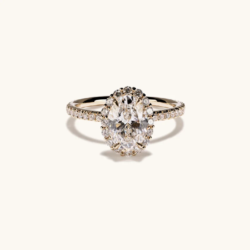 1.52 Oval Lab Diamond Engagement Ring