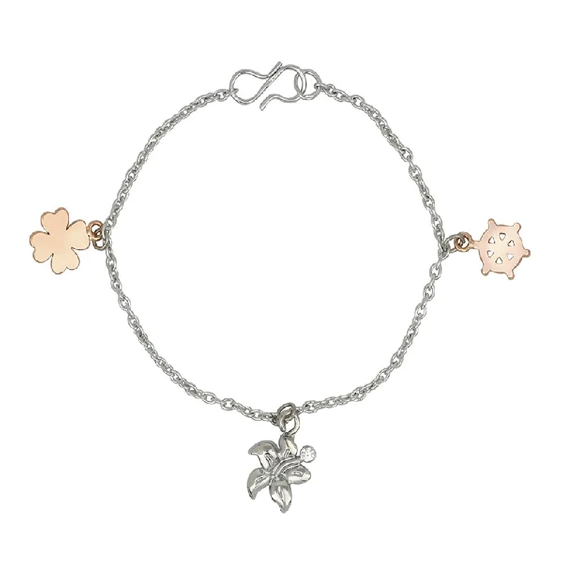 Mahi Latest Design Stylish Fashionable Triple Charm Bracelet  for Women and Girls (BR1100447M)