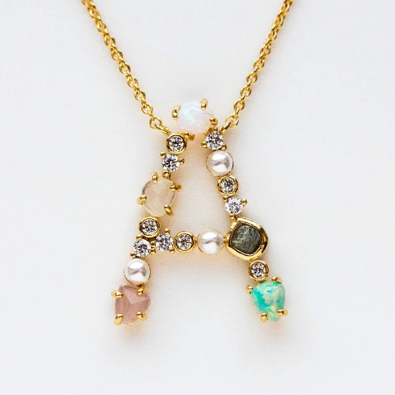 Opal Monogram Pendant