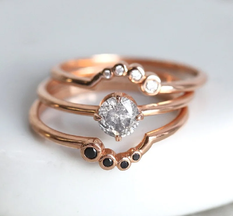 Danielle Galaxy Engagement Ring Set