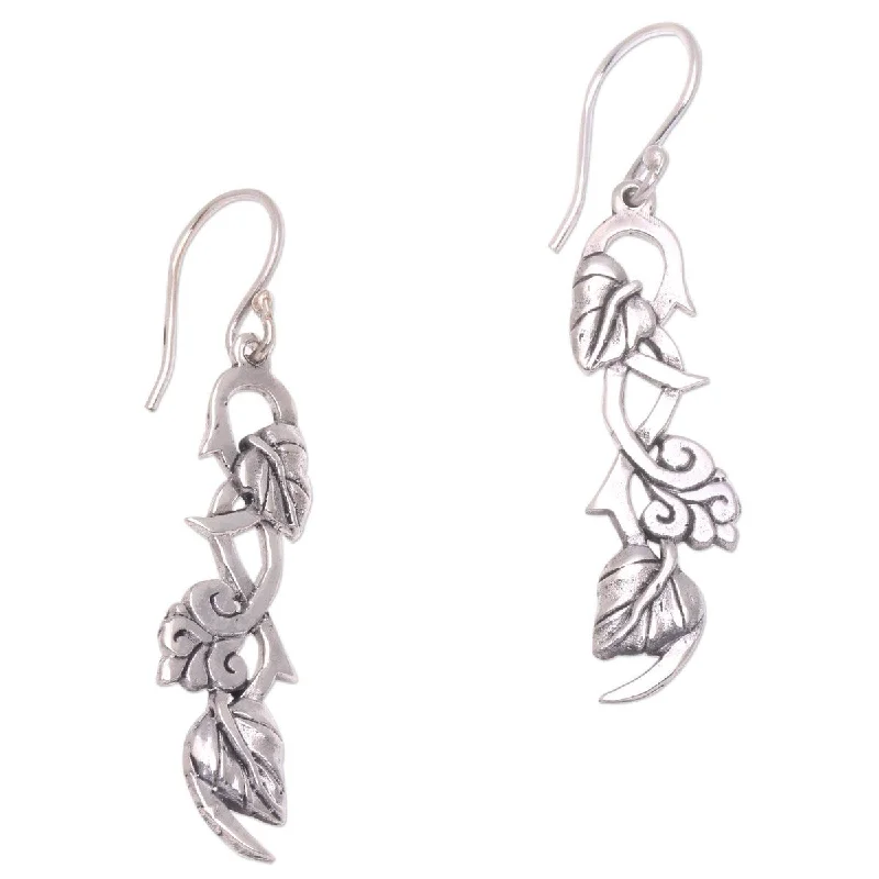 NOVICA Hope Vines, Sterling silver dangle earrings - 0.2*0.2