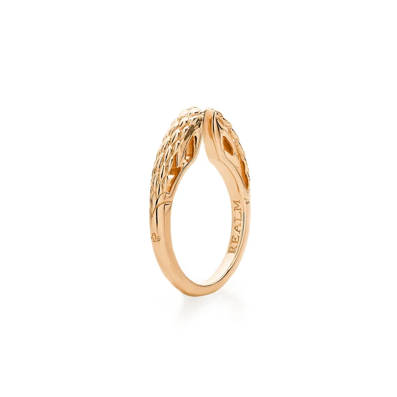 Spirit Python Stack Ring 2mm - 18K Rose Gold Vermeil