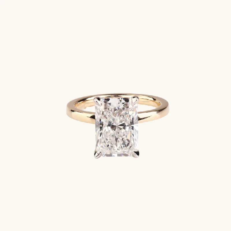 4.18 Radiant Lab Diamond Engagement Ring