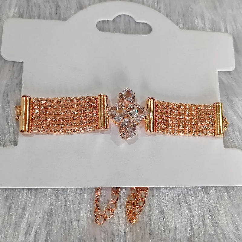 Kriaa Austrian Stone Gold & Silver Plated Bracelet