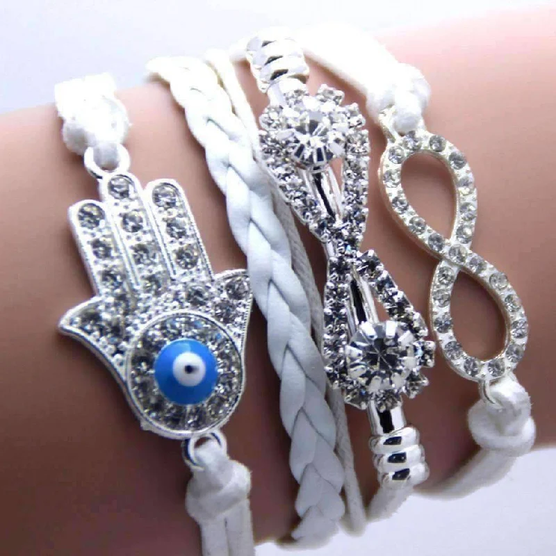 Celebrate Handmade Hamsa Infinity Friendship Bracelet For Woman