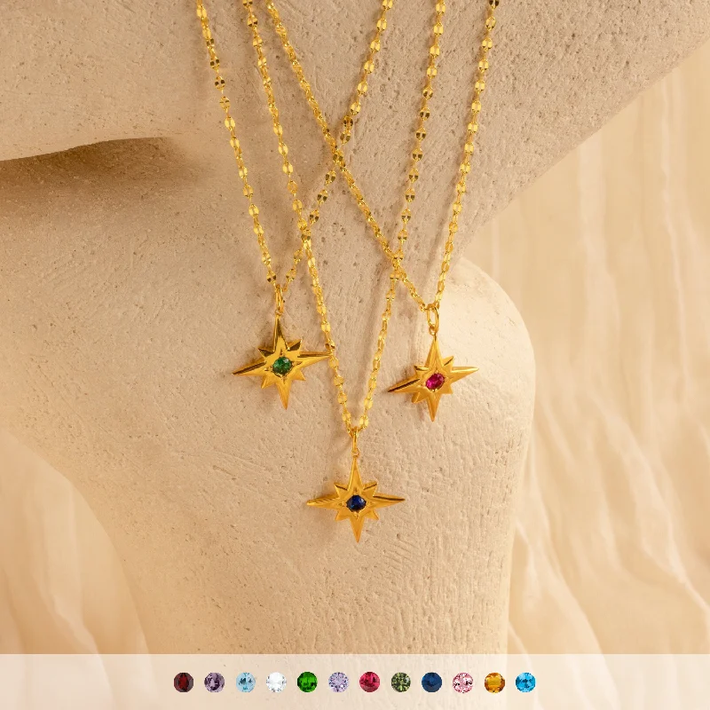 Star Birthstone Necklace